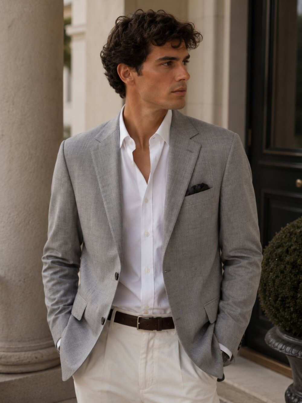 Bonobos Slim Fit Wool Blazer 40R Gray Tailored Sport Coat Quiet Luxury Old Money